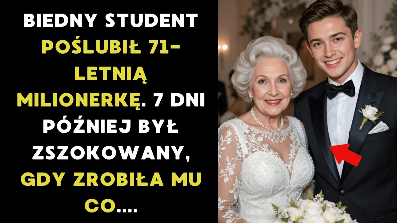 BIEDNY STUDENT POŚLUBIA 71-LETNIĄ MILIONERKĘ. SIEDEM DNI PÓŹNIEJ DOZNAJE SZOKU, GDY ONA...