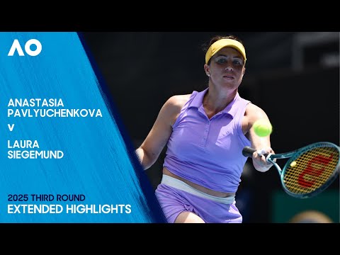 Anastasia Pavlyuchenkova v Laura Siegemund Extended Highlights | Australian Open 2025 Third Round