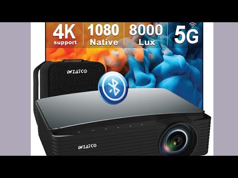 WZATCO S6 | New Improved | 8000 Lumens (715 ANSI) | Electronic  LED Cinema Projector for Home