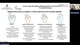 Módulo 4 (tema 3) Uso del Catastro Multipropósito en la Formalización de la Propiedad Urbana