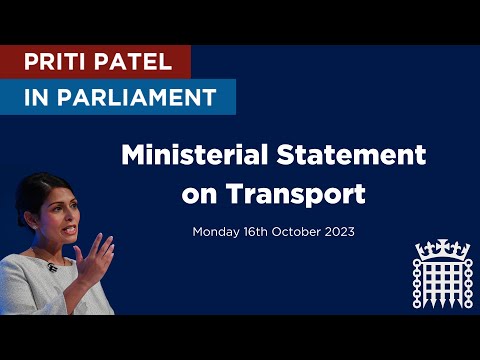 Ministerial Statement on Transport - 16th October 2023
