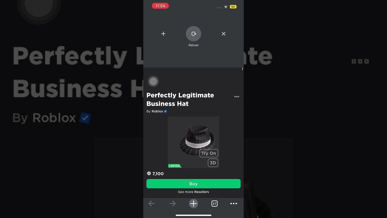 Buying Legitimate business hat (7k+ rbx)
