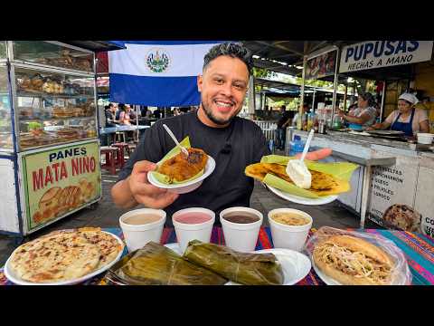 Probé la MEJOR Comida Callejera de EL SALVADOR 🫓🇸🇻 ¿Realmente vale la pena? 😱