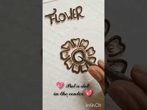 Creative Mehendi Art: Flower Design in Minutes!🌸#mehendibytejuu ❤️