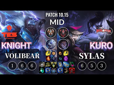 TES knight Volibear vs KT Kuro Sylas Mid - KR Patch 10.15