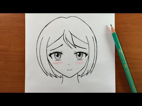 رسم انمي سهل | تعلم رسم فتاة انمي بطريقة سهلة واحترافية