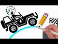 Draw Bridge Line Save The Car NOOB Walkthrough With FAILS Funny Ragdoll Stickman Doodle Puzzle