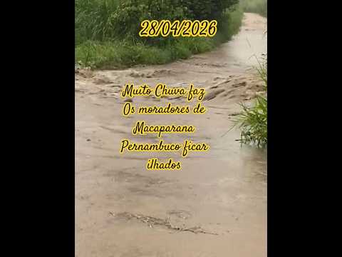 águas levar a ponte, trecho da cidade de Macaparana Pernambuco