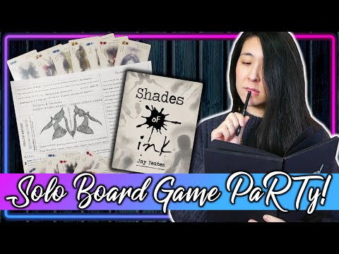 Shades of Ink | Solo Board Game PaRTy!!! (Playthrough and Review/ Tutorial, yup!) 