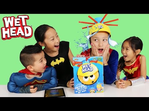 Superhero Wet Head Game Challenge Water Splashing Fun Kids Board Game Ckn Toys