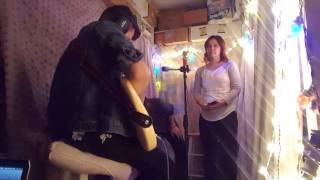 Recording session "rockin around the Christmastree" She and him cover