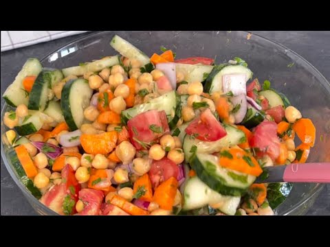 Chickpea Salad | Easy Protein Salad Recipe!