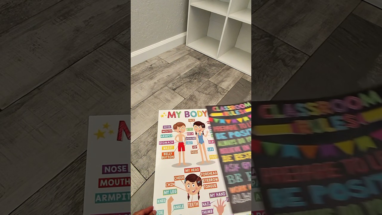 Colorful Educational Posters from Hadley Designs Preschool PreKinder Kindergarten Homeschooling