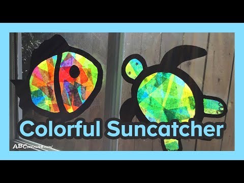 Art Activity for Kids: Tissue Paper Suncatcher by ABCmouse.com