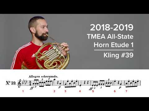 2018-2019 TMEA All-State French Horn Etude 1 - Kling 39