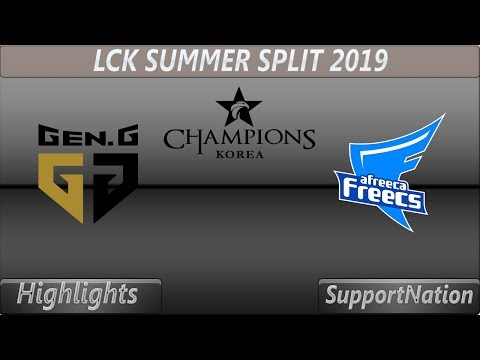 GEN vs AF Highlights Game 2 LCK Summer 2019 Highlights
