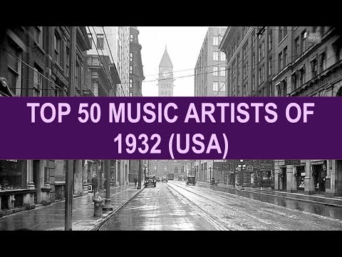 TOP 50 MUSIC ARTISTS OF 1932 USA B Crosby, L Armstrong, Mills Brothers, G Lombardo, R Vallee, R Etti