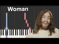 Woman - John Lennon - Piano Tutorial