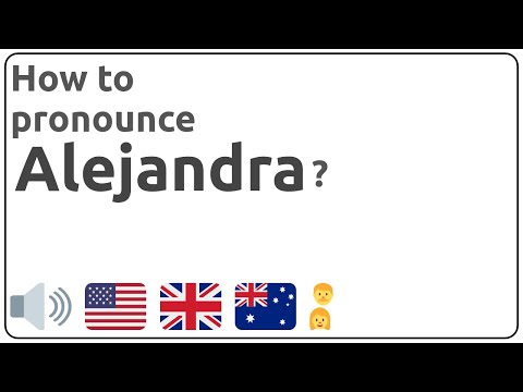 How to pronounce Alejandra in english?