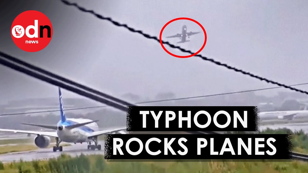 Planes Forced to Abort Landings as Typhoon Shanshan BATTERS Japan