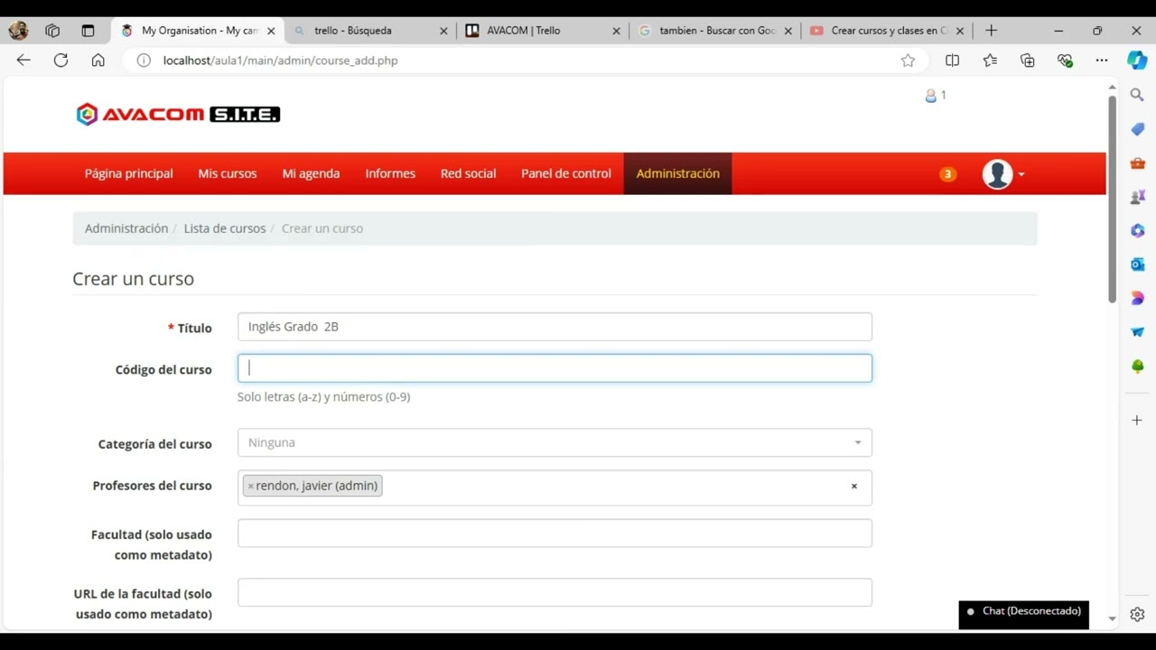 3.1 Como crear un curso con acceso privado