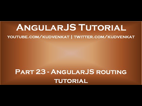 AngularJS routing tutorial