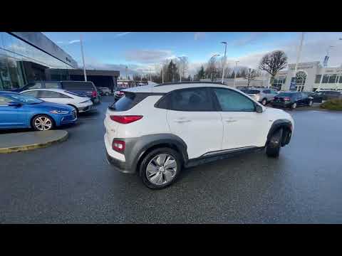 2020 Hyundai Kona Electric Preferred FWD in White for sale at Abbotsford Hyundai in Abbotsford, BC