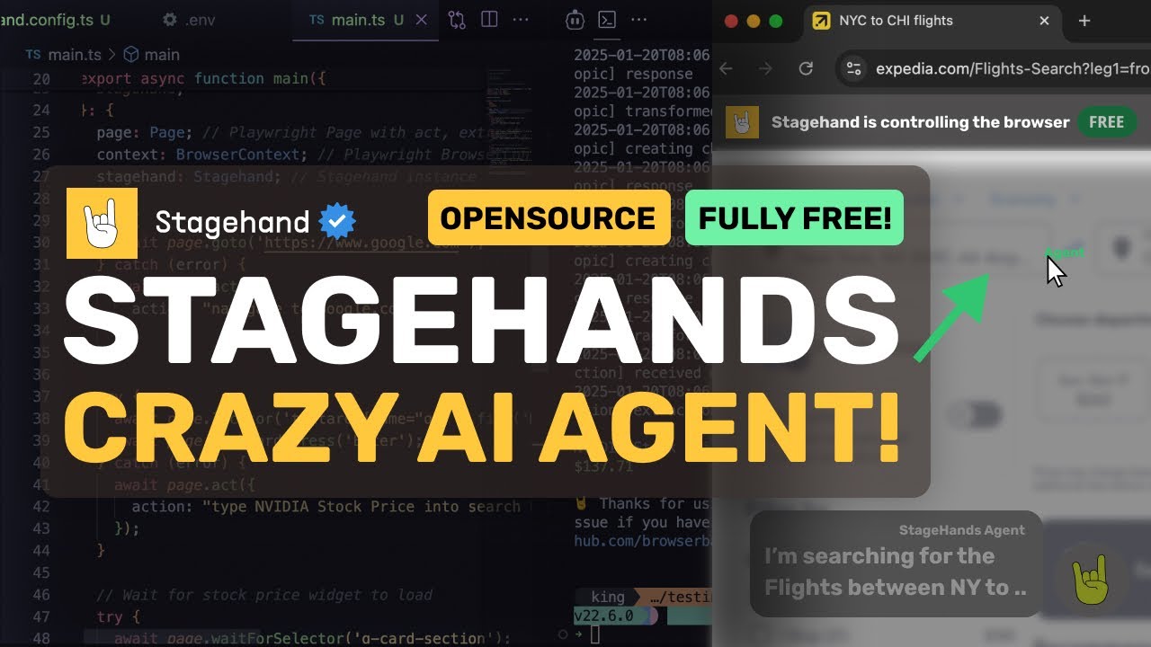 StageHand : This CRAZY FREE AI Agent CAN DO ANYTHING & IS AMAZING!