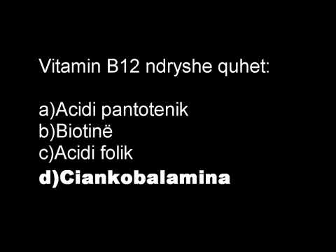 38  Pyetje nga Biologjia   Vitamina B12 ndryshe quhet
