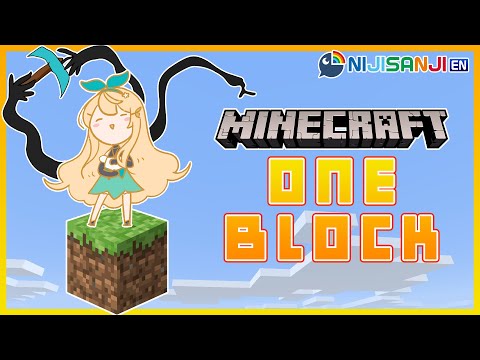 【MINECRAFT ONE BLOCK CHALLENGE】how many blocks can I get to?!【NIJISANJI EN | Pomu Rainpuff】