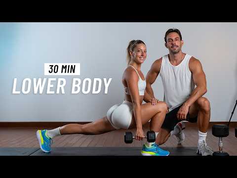30 Min Lower Body Dumbbell Workout At Home - Build Muscle