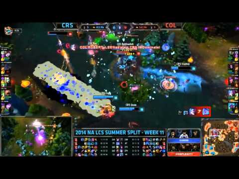 LCS 2014 NA Summer W11D1 CRS - COL Highlights
