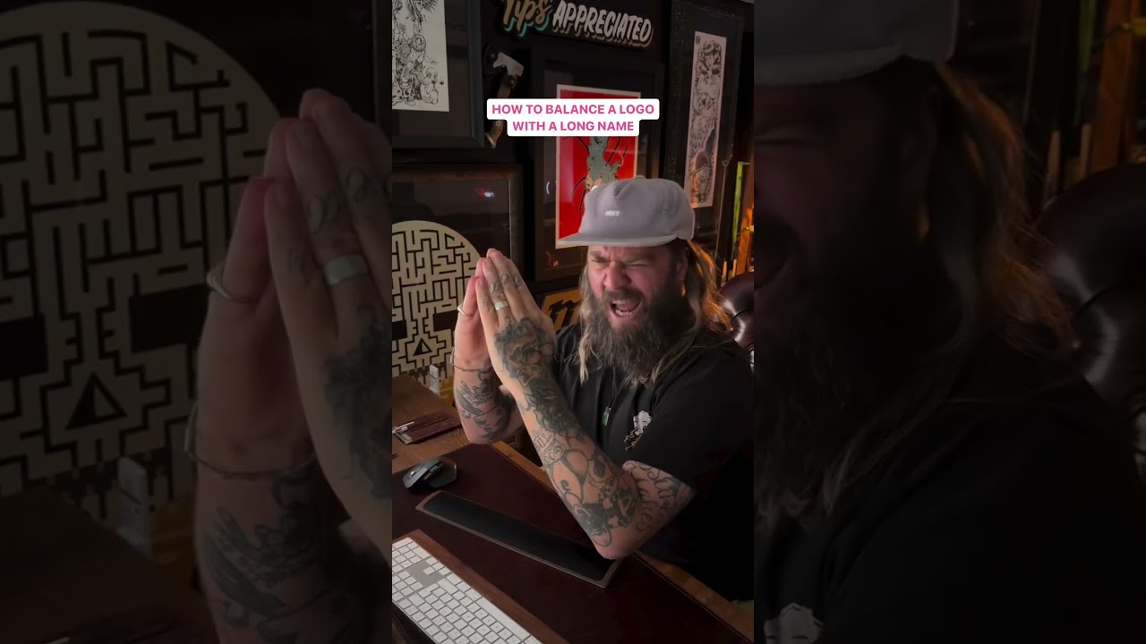 Balancing a logo with a long name.