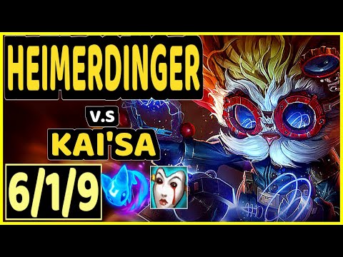 JUZINHO (HEIMERDINGER) vs KAI'SA - 6/1/9 KDA BOTTOM ADC CHALLENGER GAMEPLAY - BR