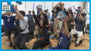 W杯 日本VSオランダ 鈴木淳之介選手の地元も大盛り上がり! 岐阜･各務原市役所に市民ら約60人が駆けつけエール