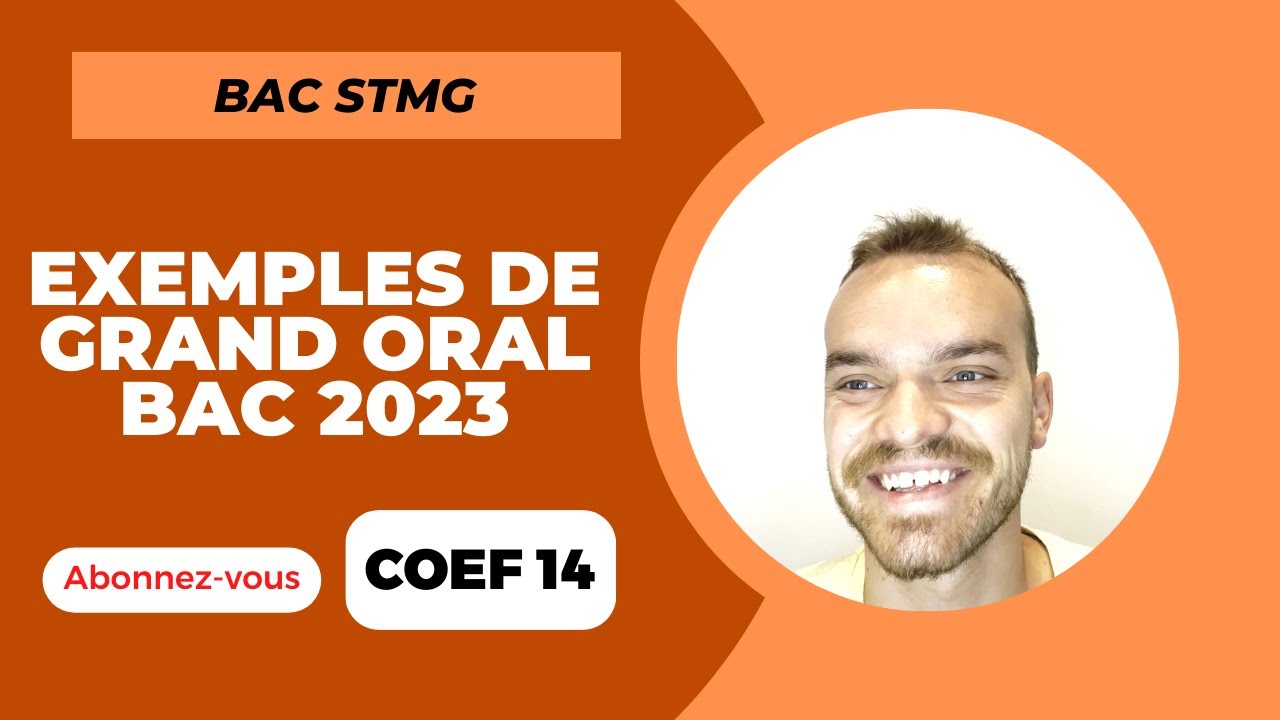 AVOIR 20/20 AU GRAND ORAL - BAC STMG