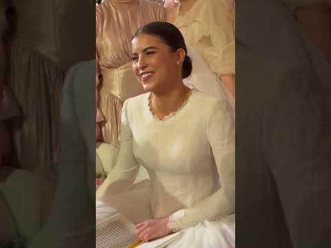 The moment Chassidic ￼bride and groom see each other after seven days of separation