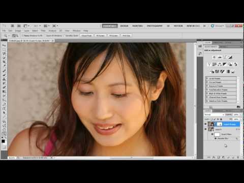 Photoshop  - wygładzanie twarzy / skóry