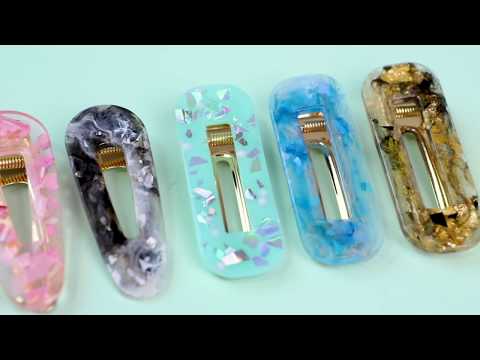 4 Sakura Shaker Barrettes  Long Row Style With or Without Clips Silicone Mold for RESIN Casting