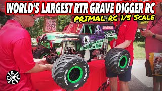 World&#39;s Largest RTR Grave Digger RC Unveiled By Primal RC At The Monster Jam World Finals. 1/5 Scale