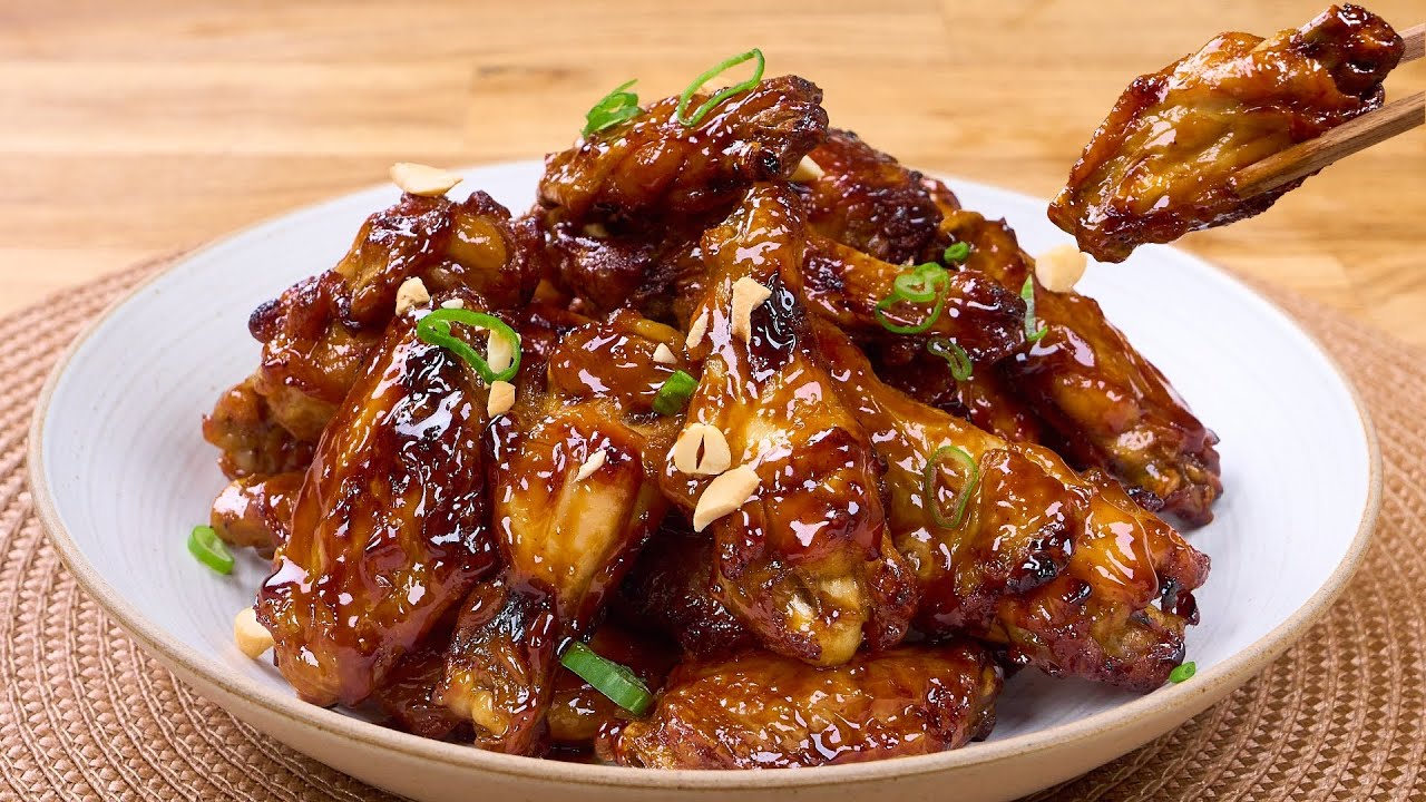 Sweet & Spicy Bourbon Korean Chicken Wings – Oven Baked!