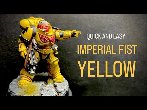How to Paint Quick and Easy Imperial Fist Yellow - Warhammer 40k