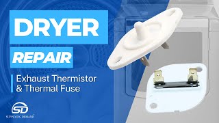 How to Replace 8577274 Thermistor and 3390719 Thermal Fuse on Whirlpool Dryer WED8900BC0