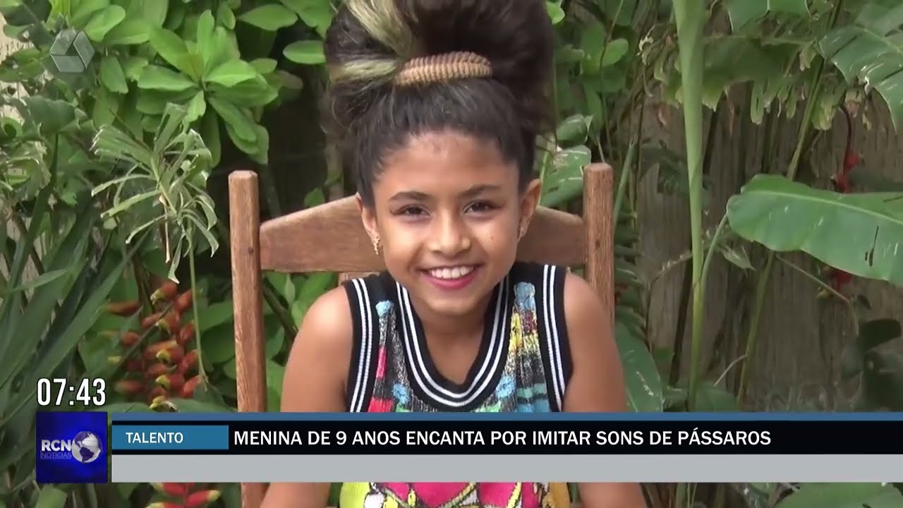 Menina chama atenção em Três Lagoas por imitar sons de pássaros
