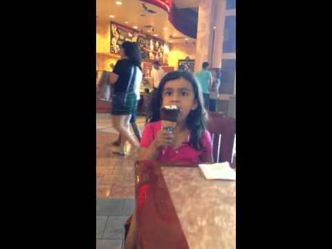 Avu eating dadaji's favorite ice cream