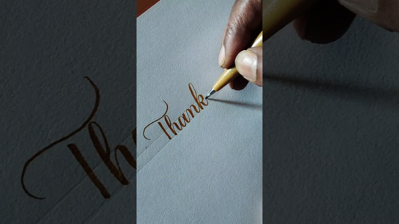 Thank you brush pen calligraphy #calligraphy #handwriting #cursive #art