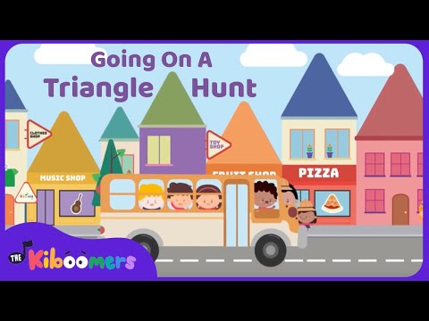 We're Going on a Triangle Hunt | Learn Shapes | The Kiboomers Kids Songs
