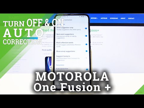 How to Enable Auto Correction in MOTOROLA One Fusion+ – Text Correction