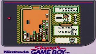 Dr. Mario Nintendo Game Boy Level 20 Med Speed Gameplay & Ending