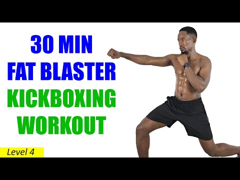 Learn 30 Min FAT BLASTER Kickboxing Workout at Home No Equipment Mind Luster